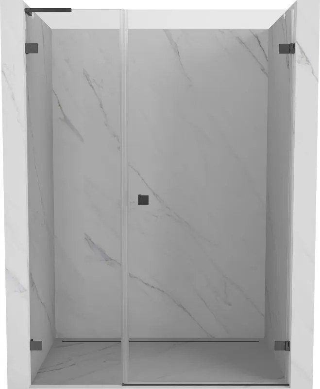 Mexen Lunar-B L porta de duche de abrir direita 110 cm, transparente, cinza escovado - 832SL-110-050-66-00-P