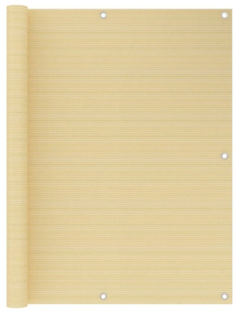 vidaXL Tela de varanda 120x600 cm PEAD bege