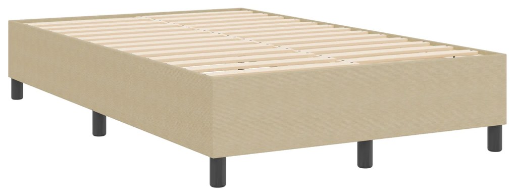 Cama Box Spring vidaXL Verde Claro Cinza Pequeno Duplo Tecido Cotelê