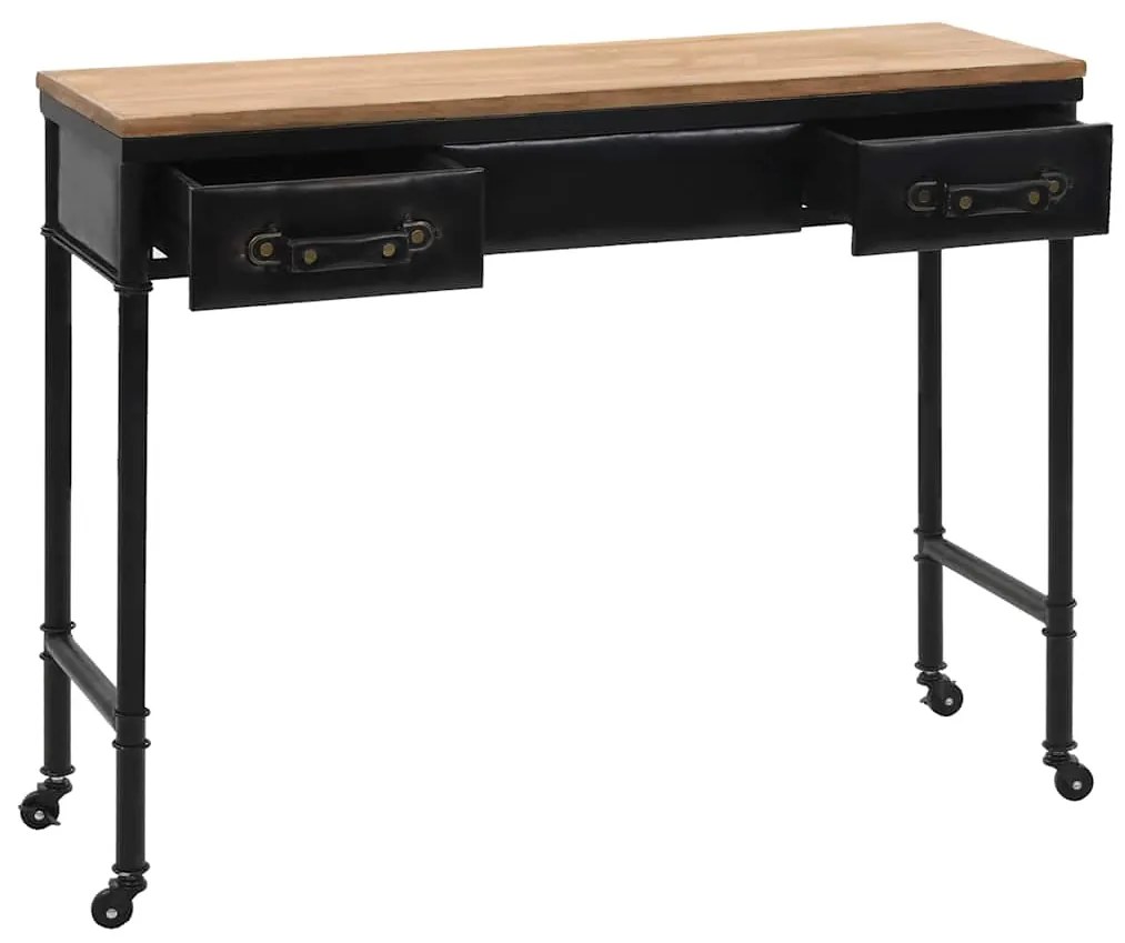 Mesa consola em MDF e madeira de abeto 100x33,5x80 cm