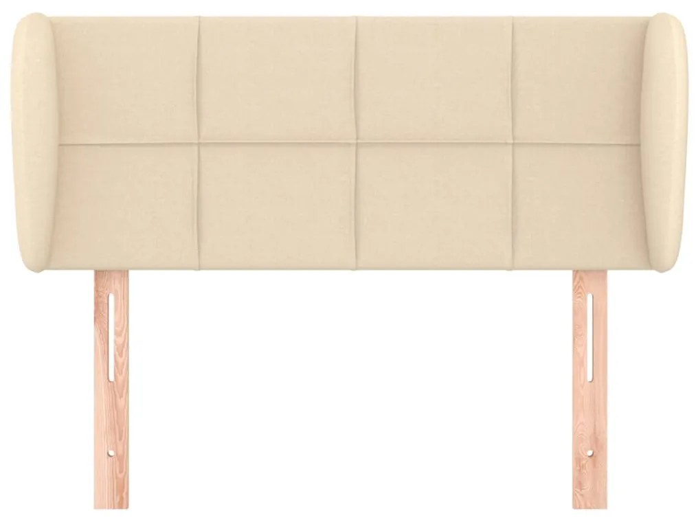 Cabeceira de cama c/ abas tecido 93x23x78/88 cm creme