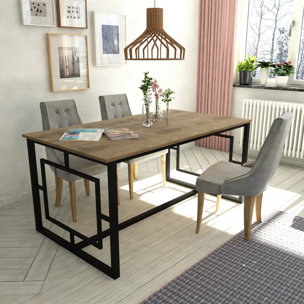 Mesa de Jantar Alin – Nogueira Preta – 160x76x90 cm