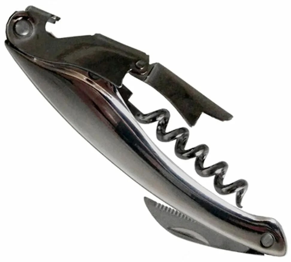 Saca-rolhas de empregado de mesa Vin Bouquet Preto Metal