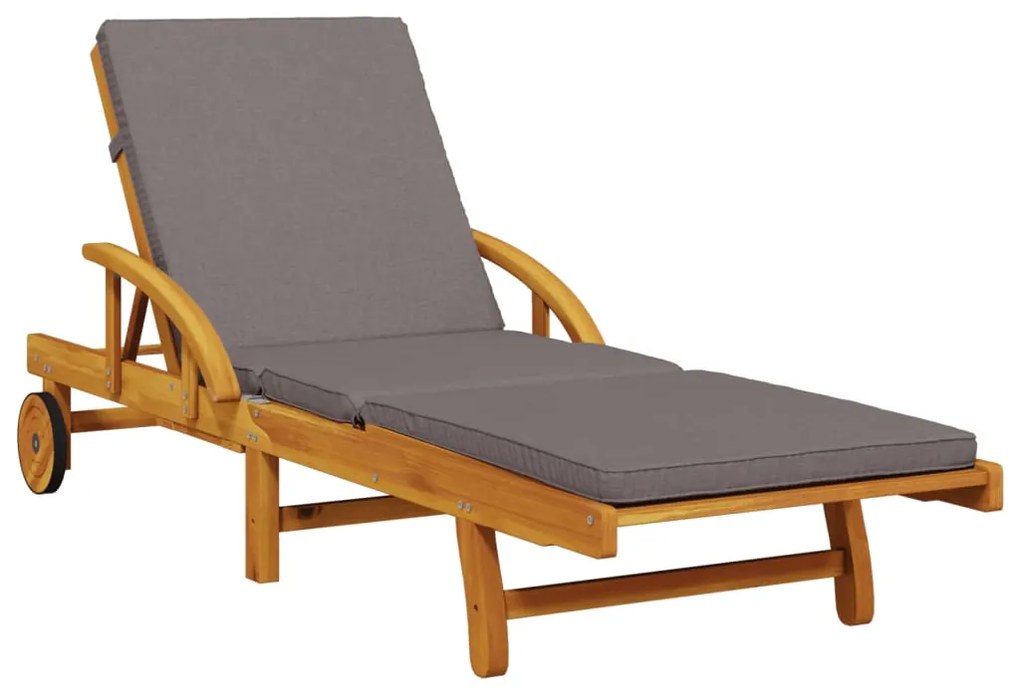 Espreguiçadeiras c/ almofadões 2 pcs 200x68x83 cm acácia maciça