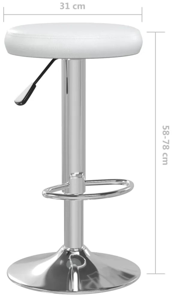 Bancos de bar 2 pcs couro artificial branco