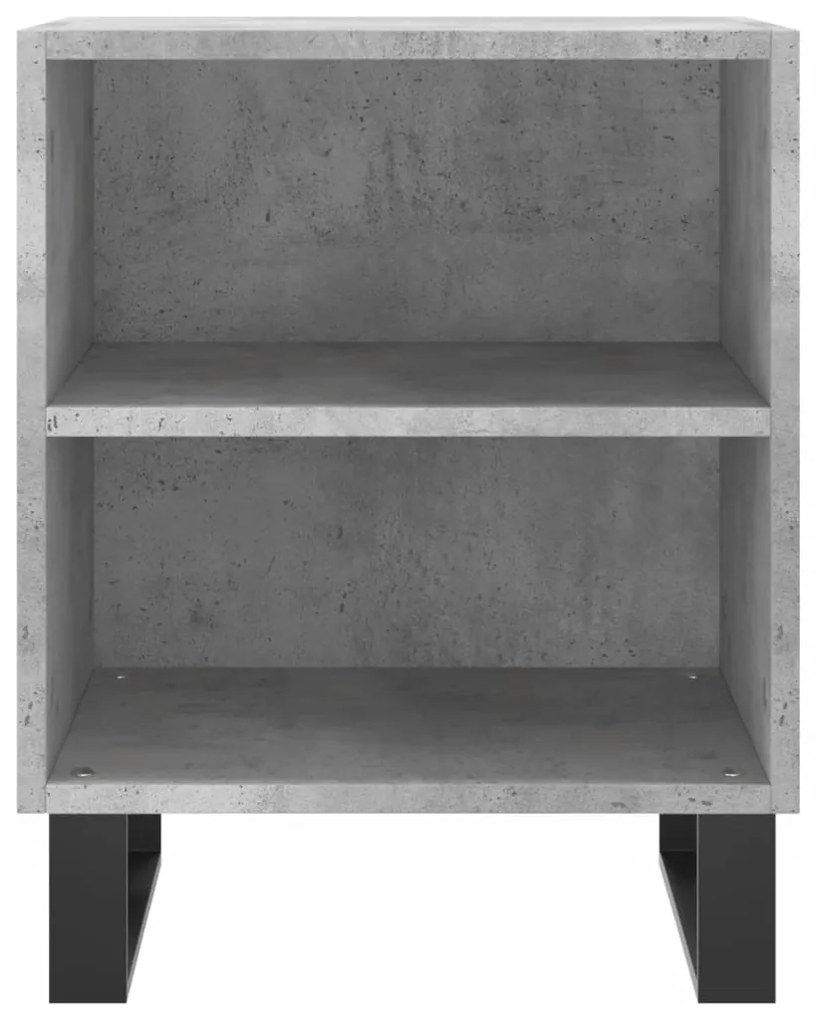 Mesas cabeceira 2pcs 40x30x50cm derivados madeira cinza-cimento