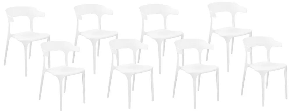 Conjunto de 8 cadeiras de jantar brancas GUBBIO  Beliani