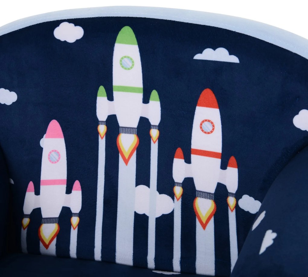 Poltrona infantil Por mais de 3 anos Até 45 kg Estampagem de foguetes