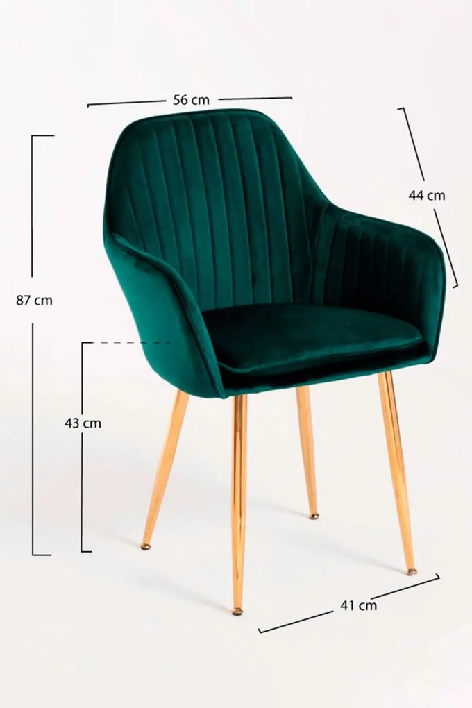 Cadeira Chic Golden - Verde