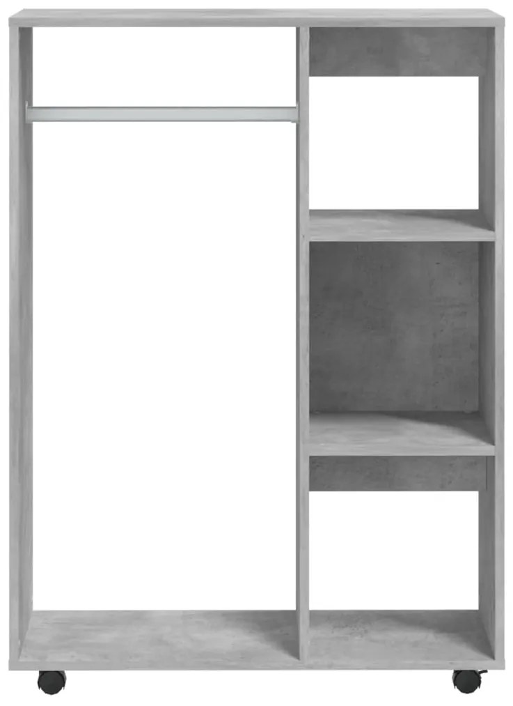 Roupeiro 80x40x110 cm derivados de madeira cinzento cimento
