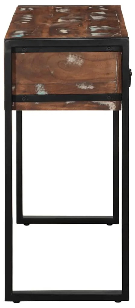 Mesa consola multicor 100x35x75 cm madeira maciça recuperada