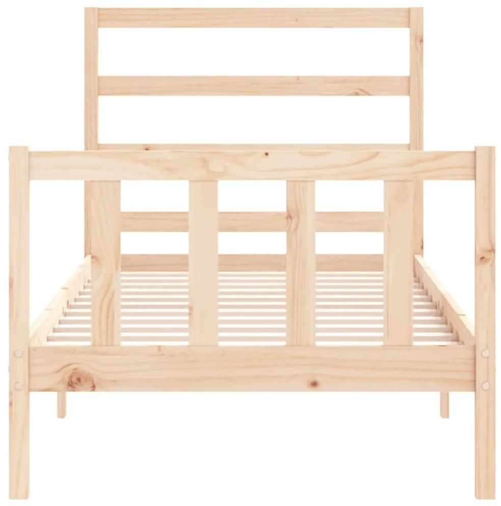Cama sem colchão 90x190 cm madeira de pinho maciça