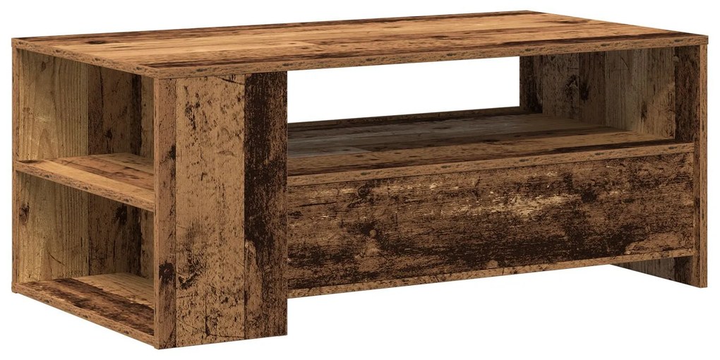 Mesa de Centro em Madeira Velha 102x55x43,5 cm em Madeira Engenharia