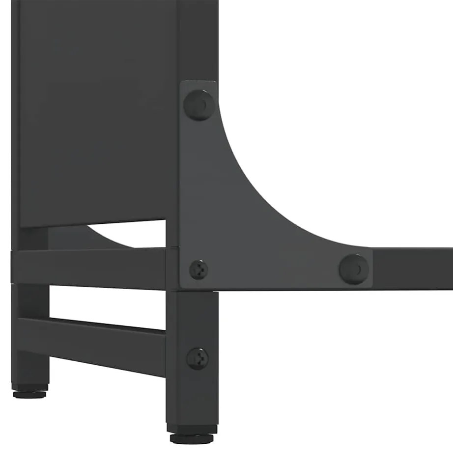 Suporte para lenha 60x28x90 cm aço laminado a frio preto