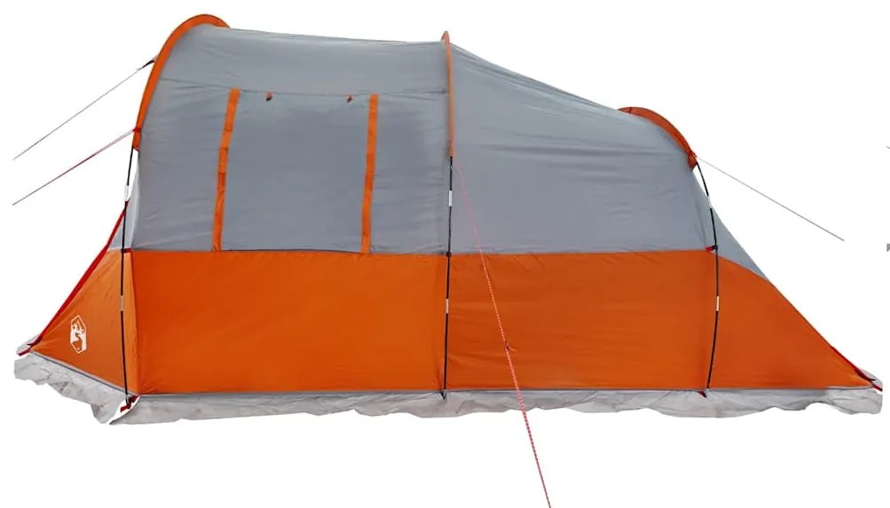 Tenda de campismo túnel p/ 4 pessoas impermeável cinza/laranja