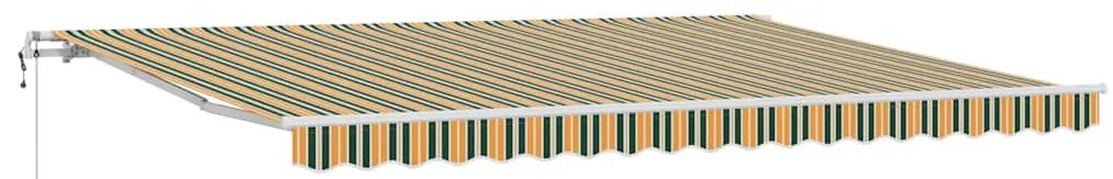 Toldo Retrátil Verde e amarelo 450 × 350 cm Verde e amarelo