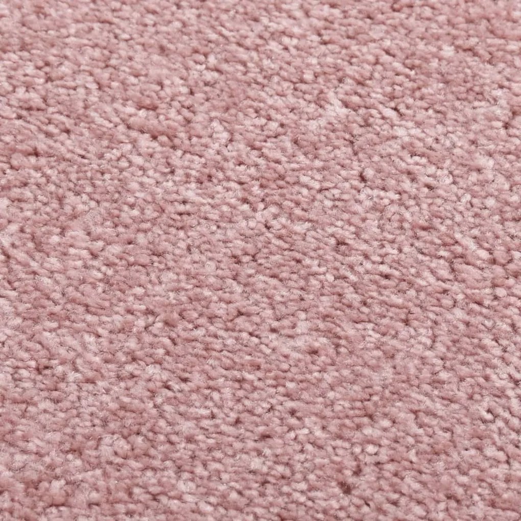 Tapete de pelo curto 140x200 cm rosa