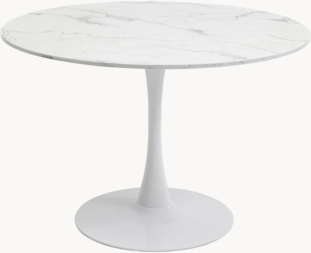 Mesa de jantar redonda com efeito mármore Schickeria