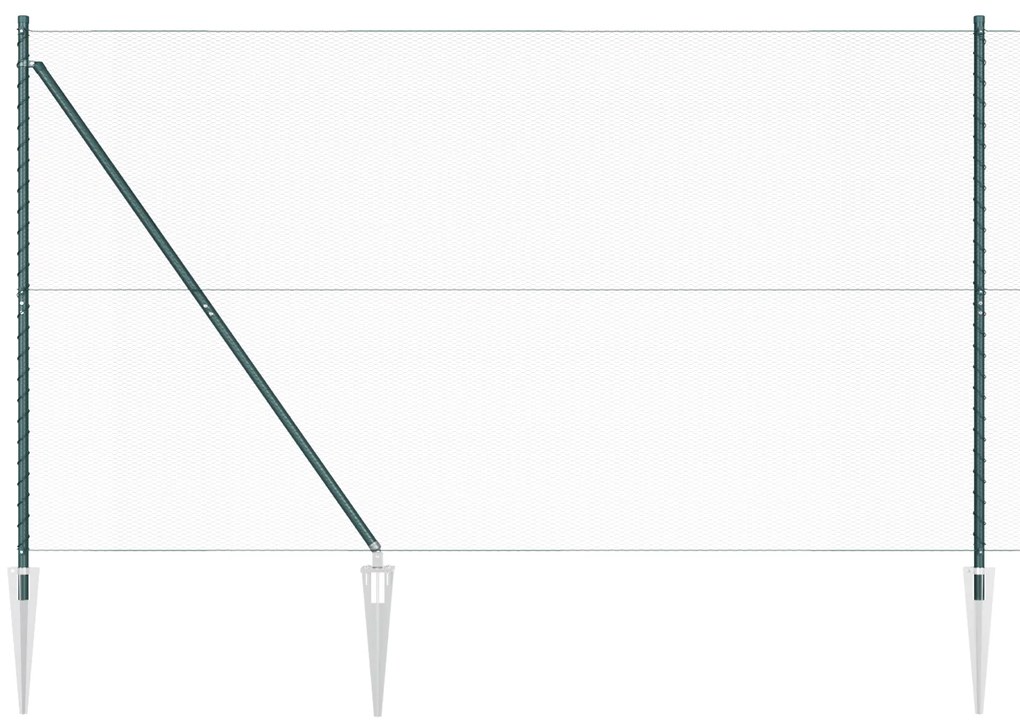 Cerca Hexagonal vidaXL Verde 1,6x50 m Aço