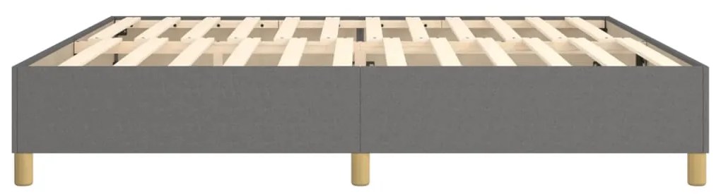 Estrutura de cama sem colchão 200x200 cm tecido cinzento-escuro