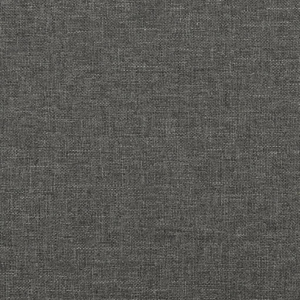 Estrutura de cama c/ cabeceira 140x190cm tecido cinza-escuro