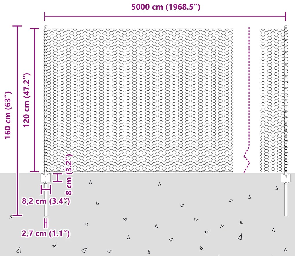 Postes de Cerca 22 pcs U-Channel 120 cm Aço Galvanizado