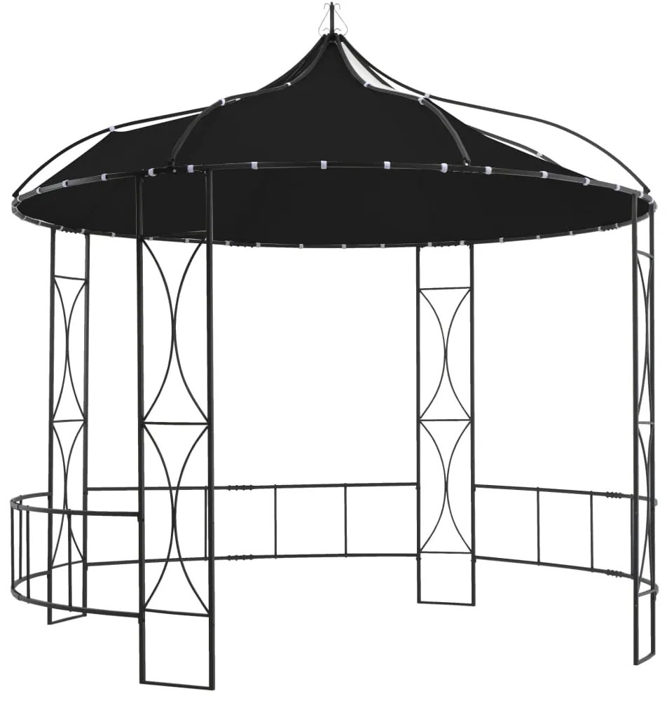 vidaXL Gazebo redondo 300x290 cm antracite