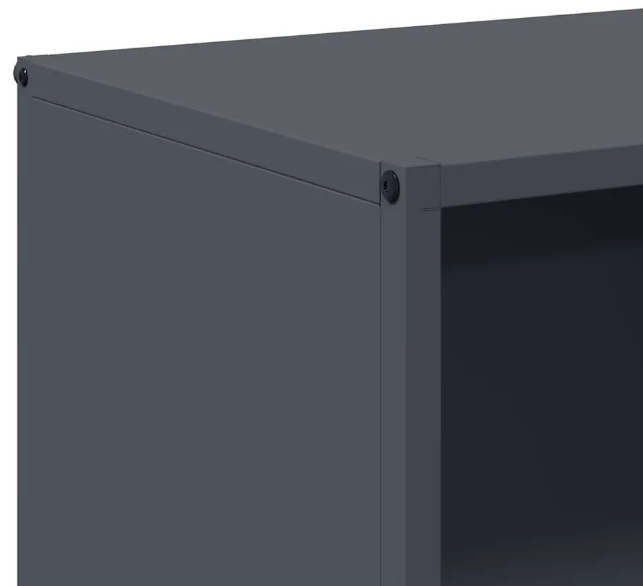 Suporte para lenha 40x30x75 cm aço laminado a frio antracite
