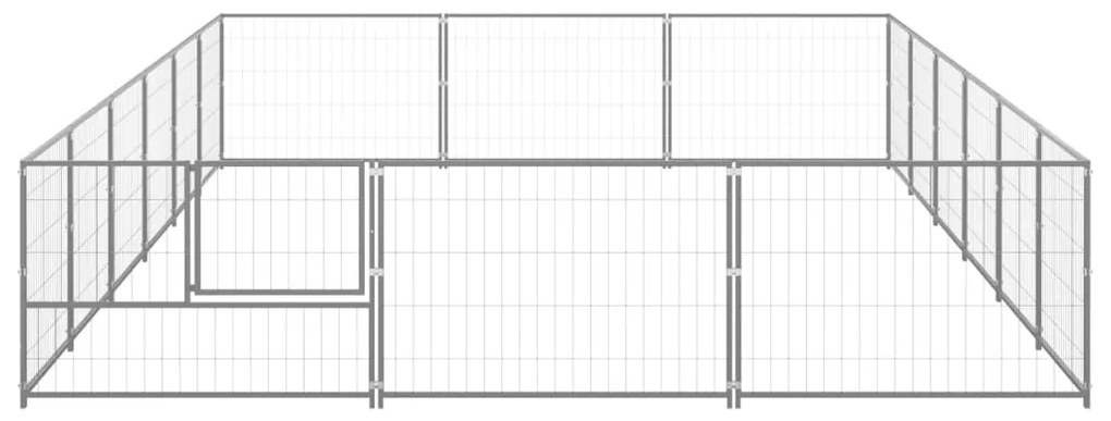 Canil para cães 18 m² aço prateado