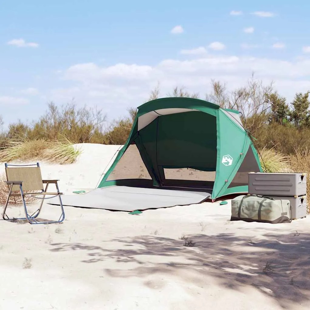 vidaXL Tenda de praia 2 Pessoas impermeável verde mar
