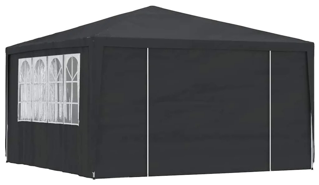 Tenda festas com paredes laterais 4x4m 90g/m² antracite