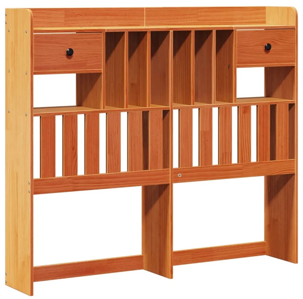 Cama com estante sem colchão 135x190 cm pinho maciço
