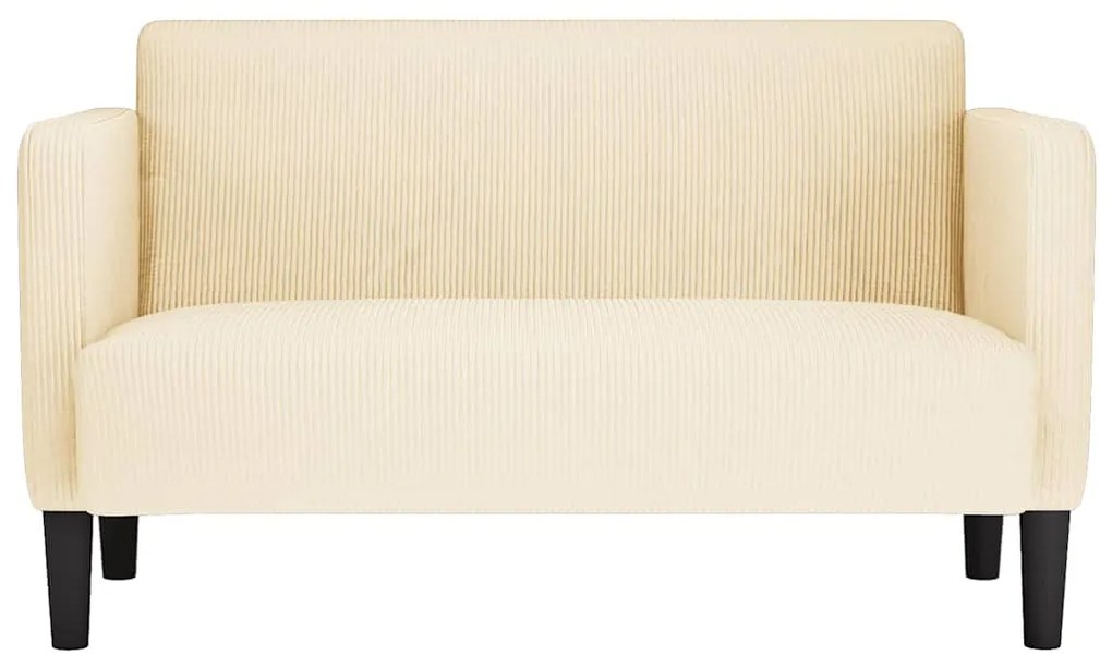 Sofá-luvas 109 cm tecido corduroy creme