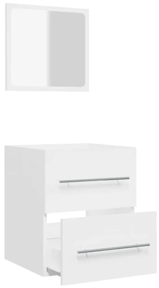 Armário de casa de banho com espelho 41x38,5x48 cm branco