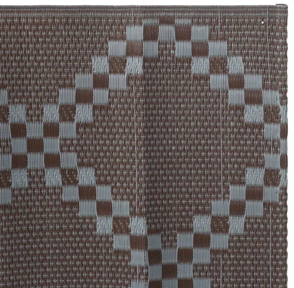 Tapete de exterior 80x250 cm ARAKIL PP Castanho