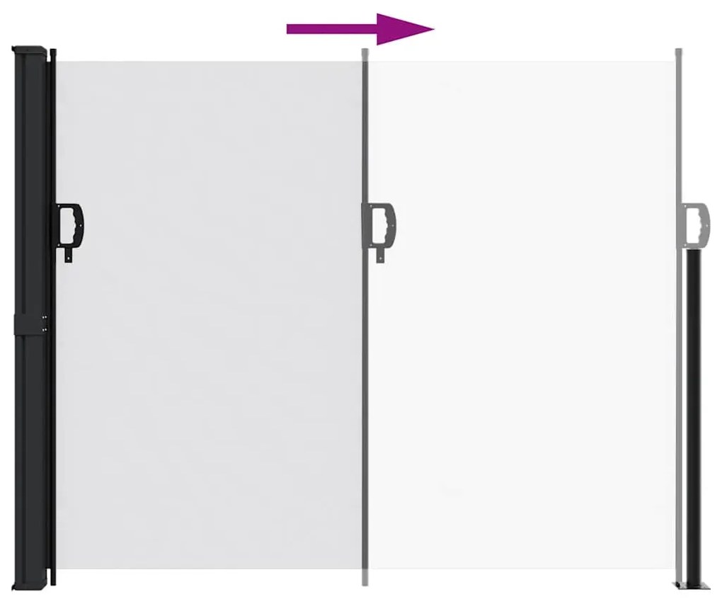 Toldo lateral retrátil 160x500 cm branco