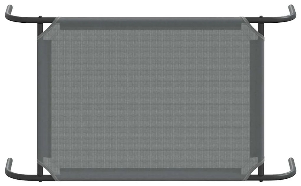 Cama para cães elevada 90x50x20 cm Textilene e aço cinzento