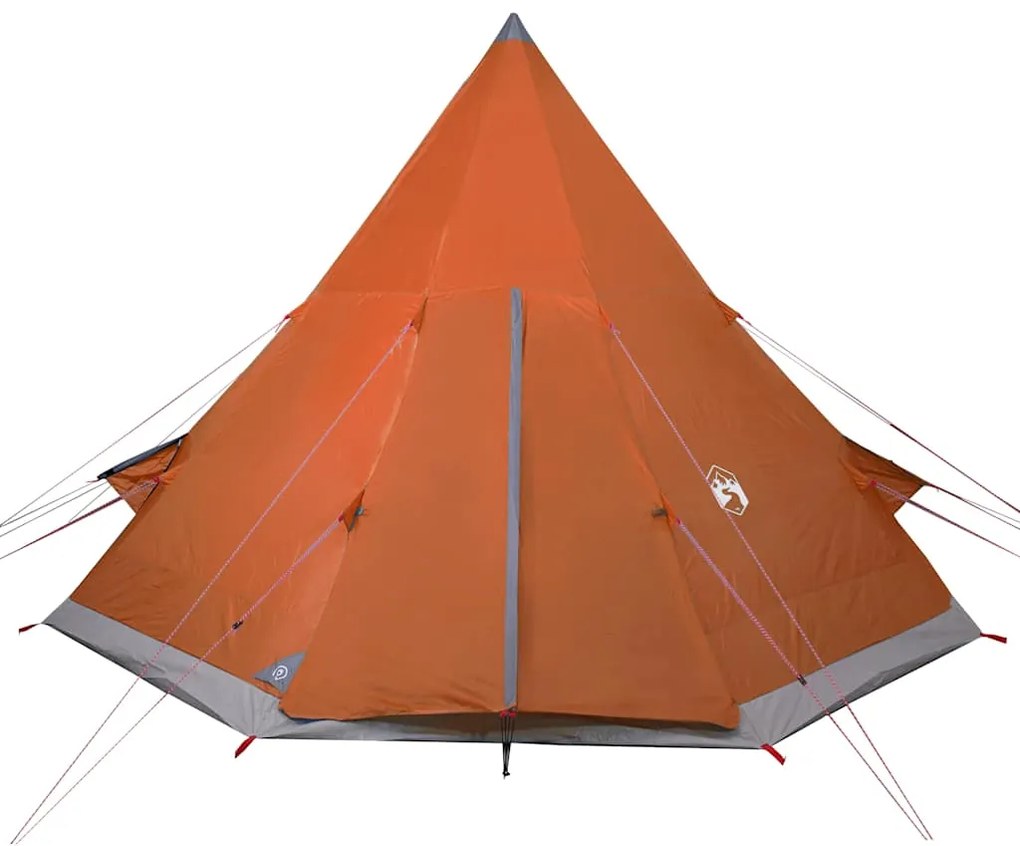 Tenda de campismo tipi para 4 pessoas impermeável laranja