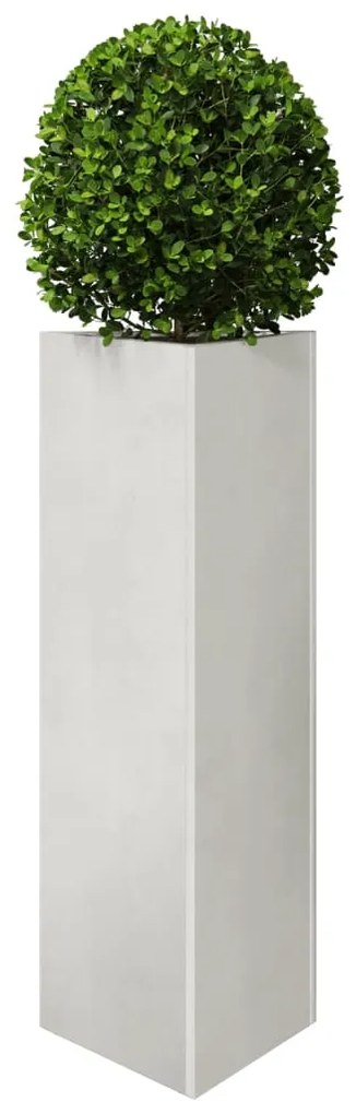 Vaso/floreira de jardim triangular 30x26x75 cm aço inoxidável