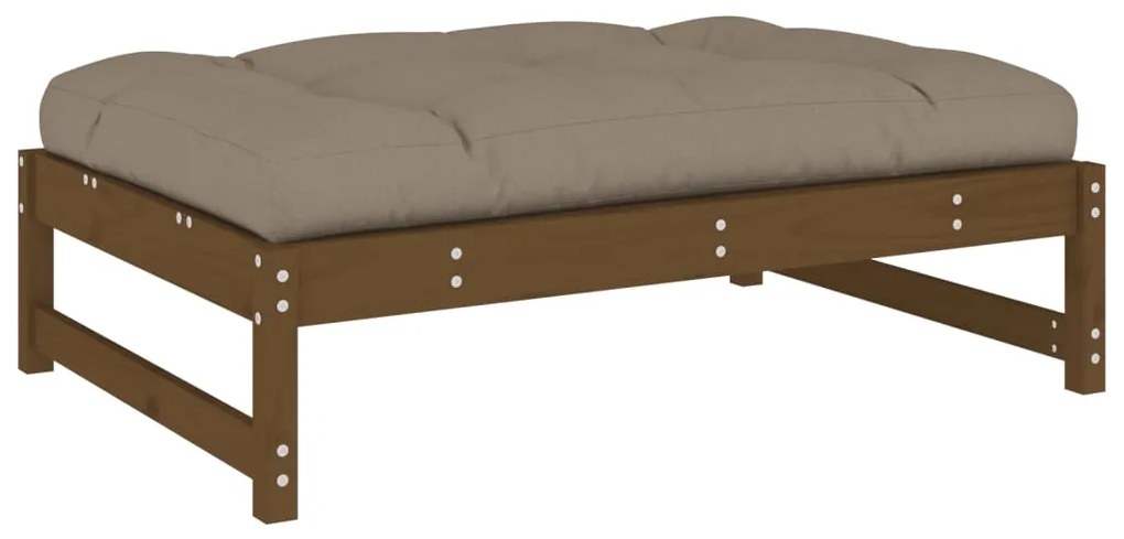 Apoio de pés para jardim 120x80 cm pinho maciço castanho-mel