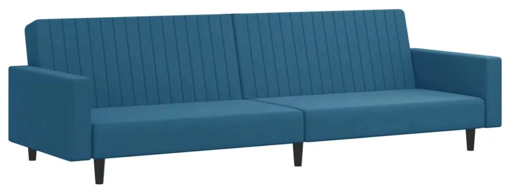 2 pcs conjunto de sofás veludo azul