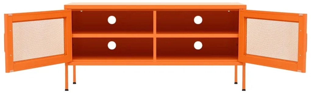 Móvel de TV aço 105x35x50 cm laranja