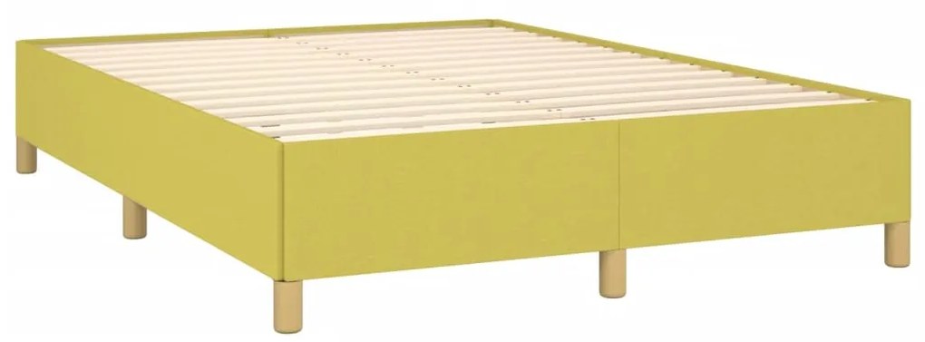 Estrutura de cama sem colchão 140x190 cm tecido verde