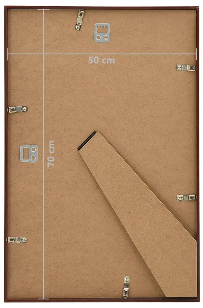 Molduras para parede ou mesa 5 pcs 50x70 cm MDF cor bronze