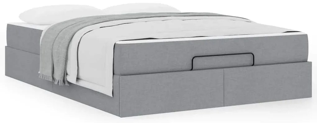 Estrutura da Cama Outros Cinzento-claro 160 x 200 cm tecido