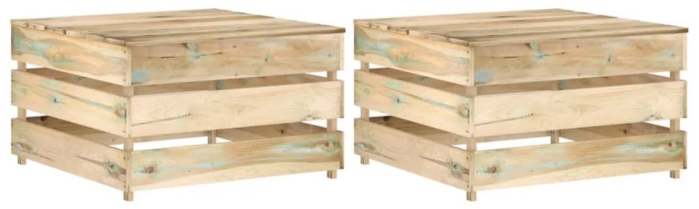 316203 vidaXL Mesas de paletes para jardim 2 pcs pinho impregnado