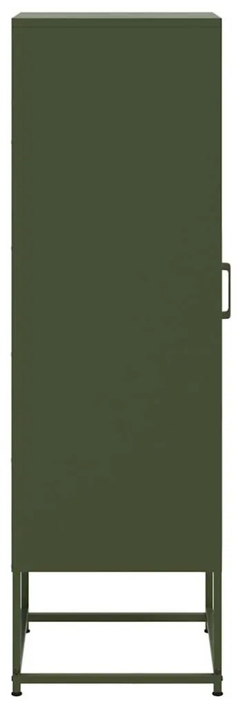 Aparador alto 36x39x123 cm aço verde azeitona