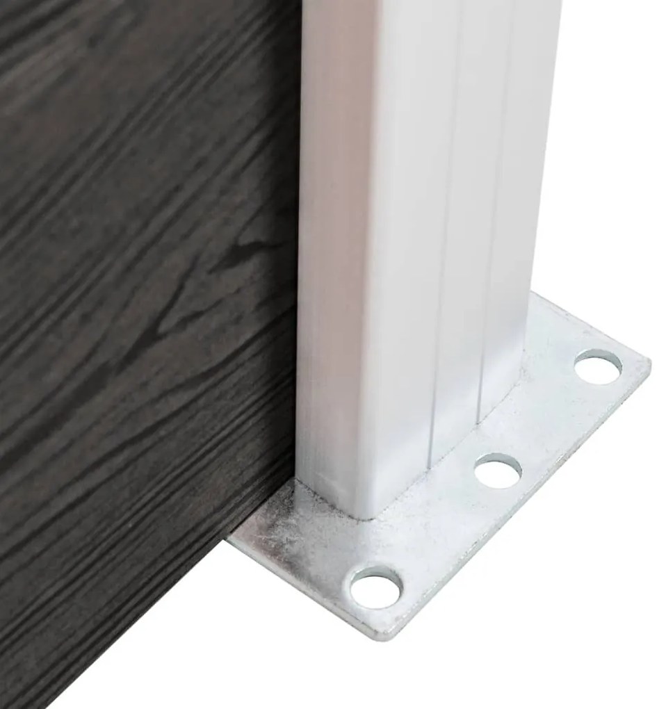 Painel de vedação para jardim WPC 180x186 cm cinzento