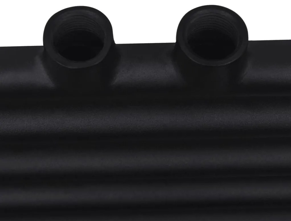 Aquecedor toalhas casa de banho liso 600 x 764 mm preto