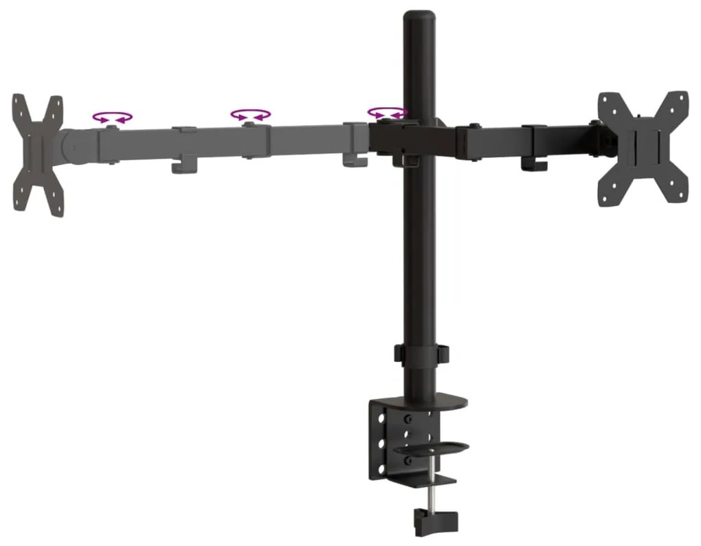 Suporte para monitor VESA 75/100 mm aço preto